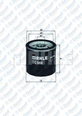 MAHLE OC988 Yag Filtresi Hiace 90-> Hilux 90->97